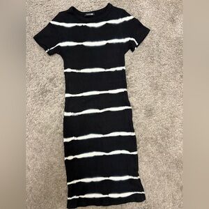 Black and White Striped Dress